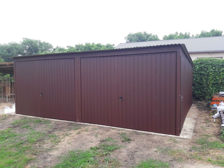 Nowy garaż blaszany 6x5 . Garaże blaszane. Szybkie terminy realizacji