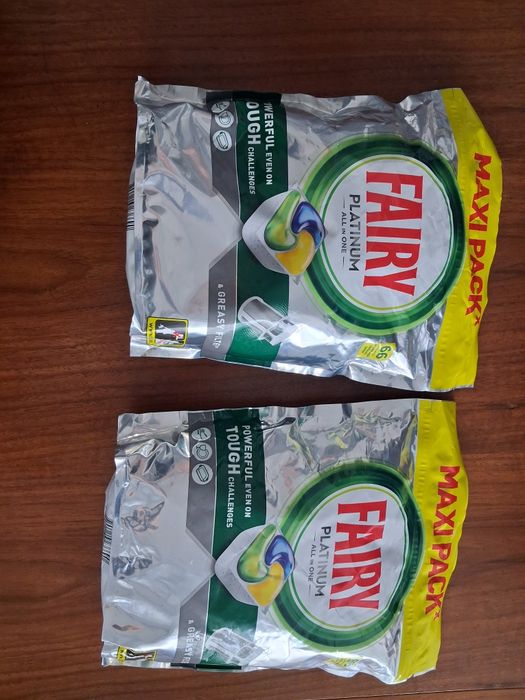 Kapsułki do zmywarki fairy platinum 2*66 sztuk =132 szt nowe zestaw premium tanio nieotwierane oryginalne
