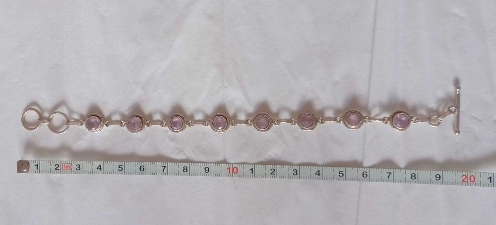 Conjunto em vidro cristal cor-de-rosa