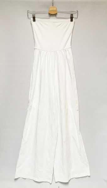 Kombinezon Biały XS Asos Proste Nogawki Na Dekolt