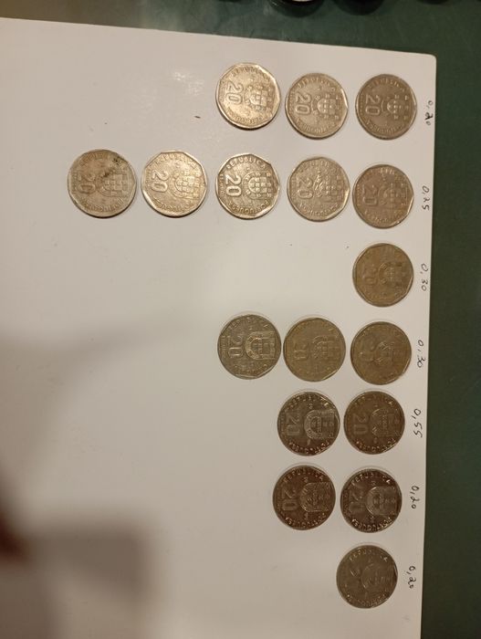Moedas 20 escudos