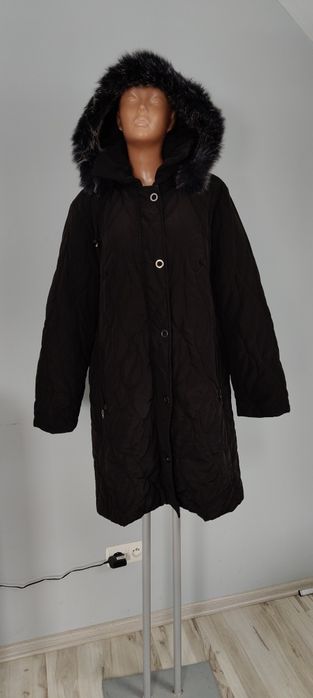 44 XXL czarna kurtka damska parka