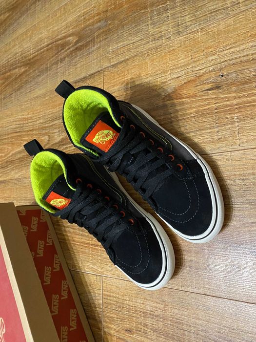 Ботинки детские кроссовки утепленые зимние черевики хайтопы Vans р.38