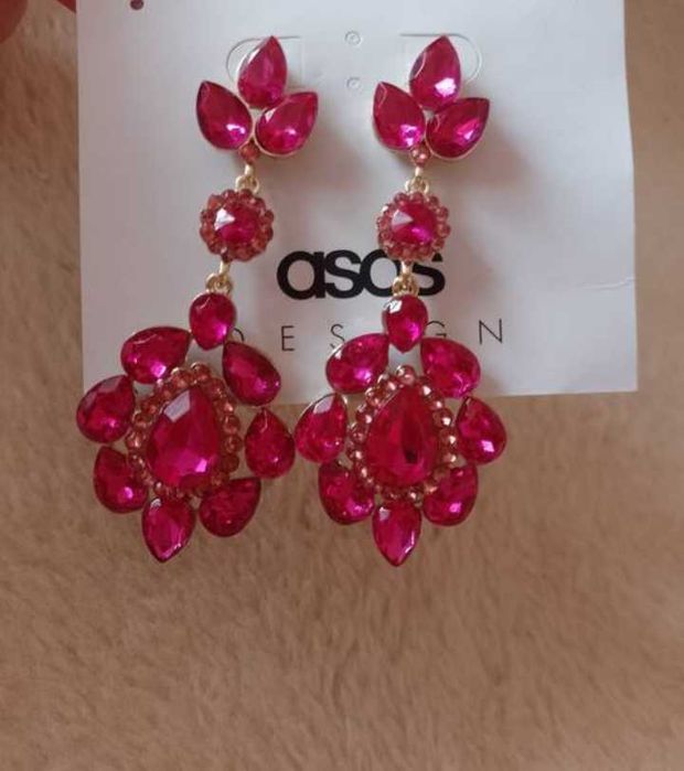 ASOS/ Ekskluzywne, długie kolczyki wieczorowe z Londynu, NOWE