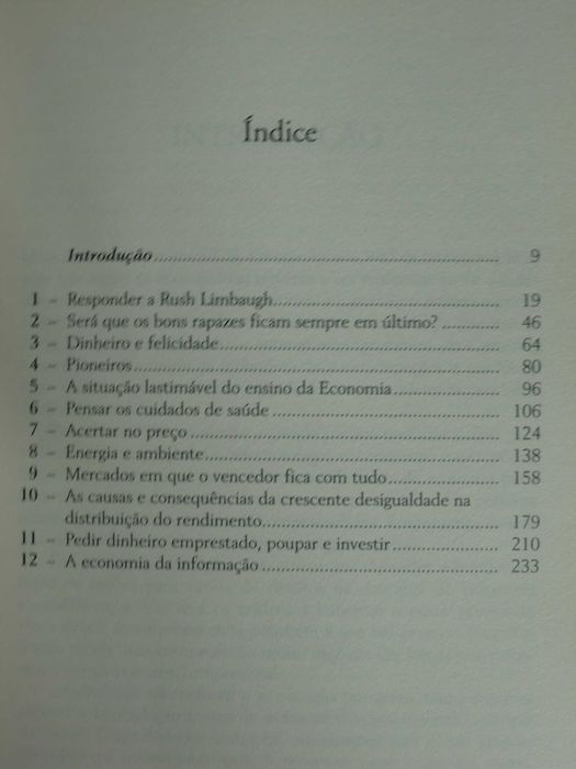 O Regresso do Economista Natural
de Robert H. Frank
