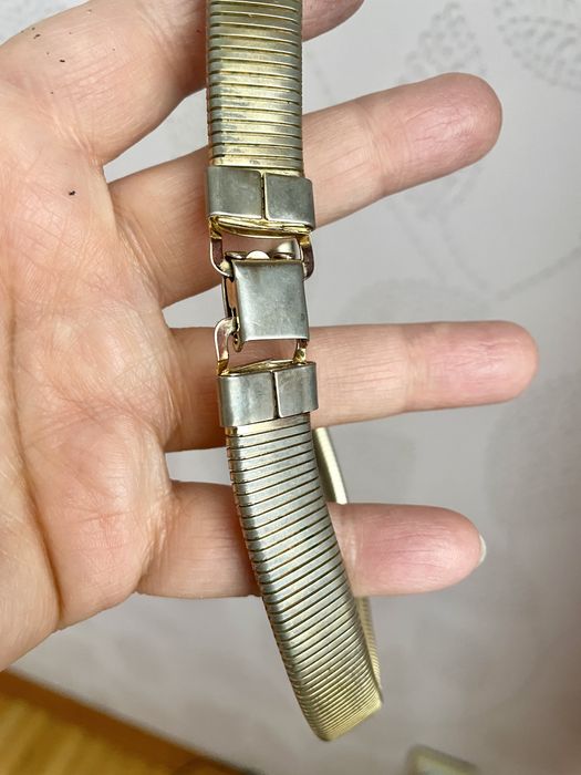 Вінтажне кольє чокер омега широке золотисте американський вінтаж