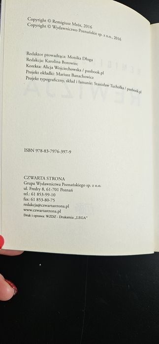 Książka pt: Rewizja , autor Remigiusz Mróz nowa