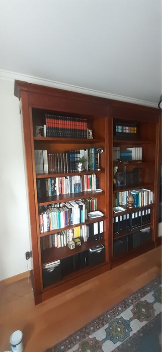 Estante escritorio / biblioteca em cerejeira