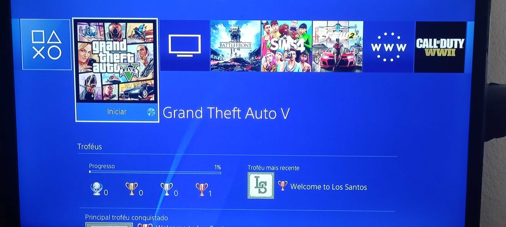 Ps4 com comando e jogos l.