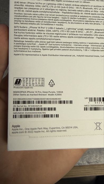 Apple iPhone 14 Pro 128GB Czarny Bateria 97%