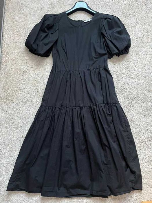 Reserved sukienka czarna długa maxi xs 34