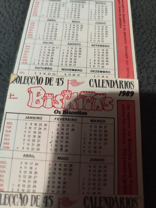 Conjunto de 3 calendários Biskitas