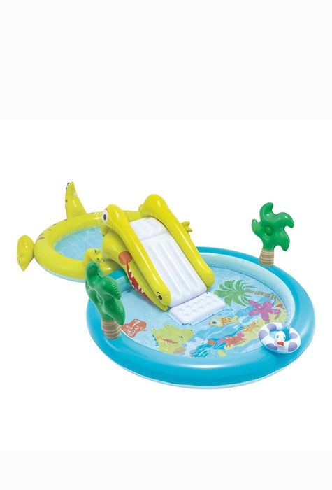 Vendo piscina insuflável para criança, dupla com escorrega