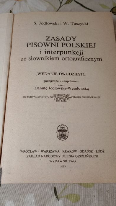 Zasady pisowni polskiej i interpunkcji ze słownikiem ortograficznym