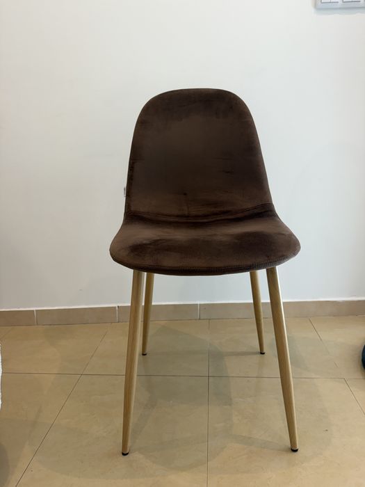 4 cadeiras Sklum Mesa de Jantar Castanhos Camurça