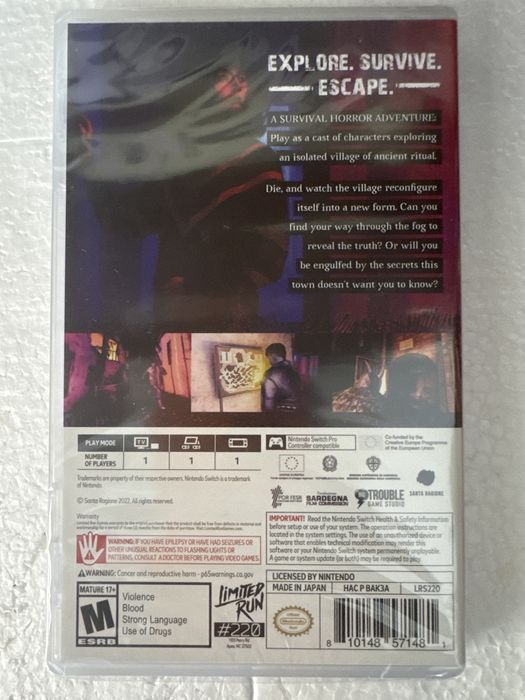 Saturnalia - nowa, w folii - gra na Nintendo Switch - Limited Run 220