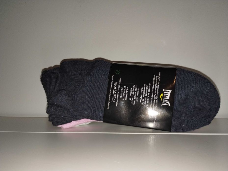 Nowe 6par w rozmiarze 35-38 kolorowe skarpetki od Everlast