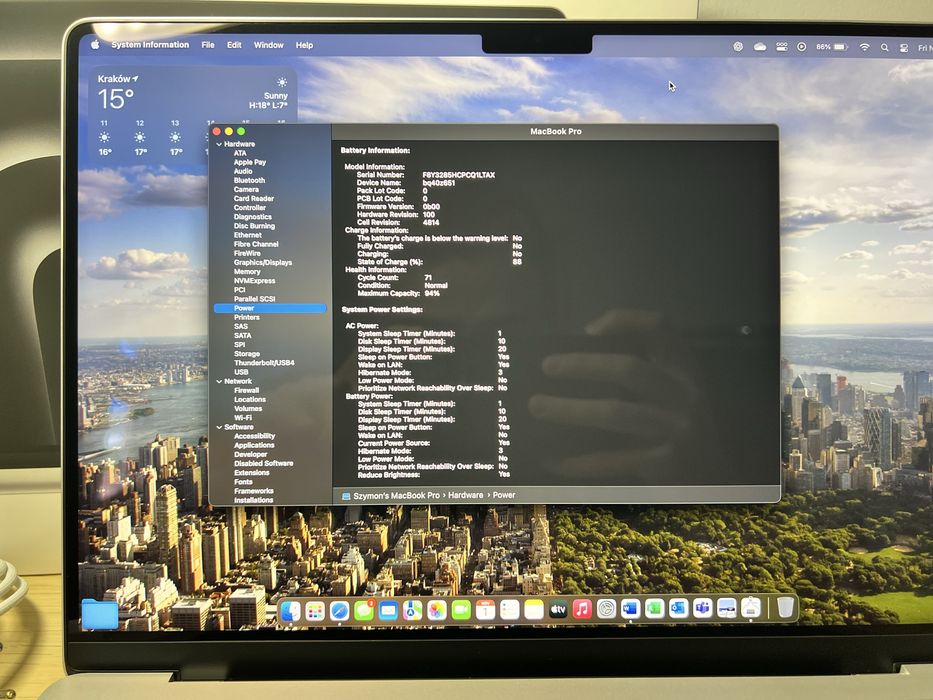 Apple MacBook Pro 14 cali M3 8GB RAM 512GB srebrny Air