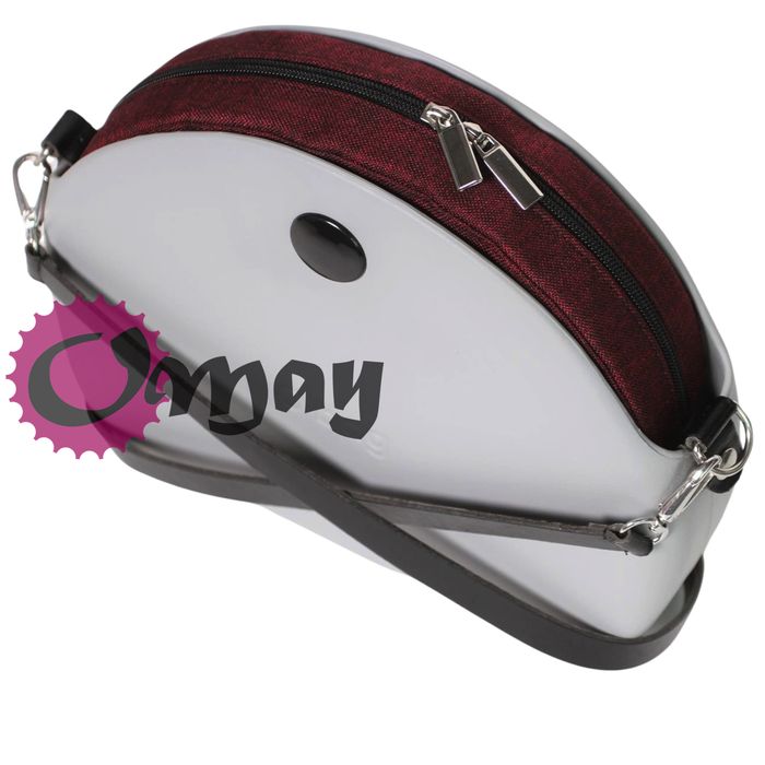 Czarny organizer do OBAG MOON LIGHT len bordowy 2 kieszenie wkład OMAY