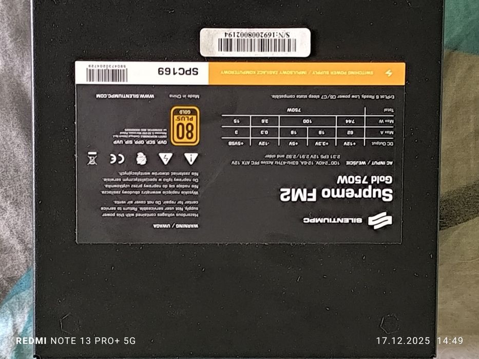 SilentiumPC Supremo FM2 750W 80Plus Gold