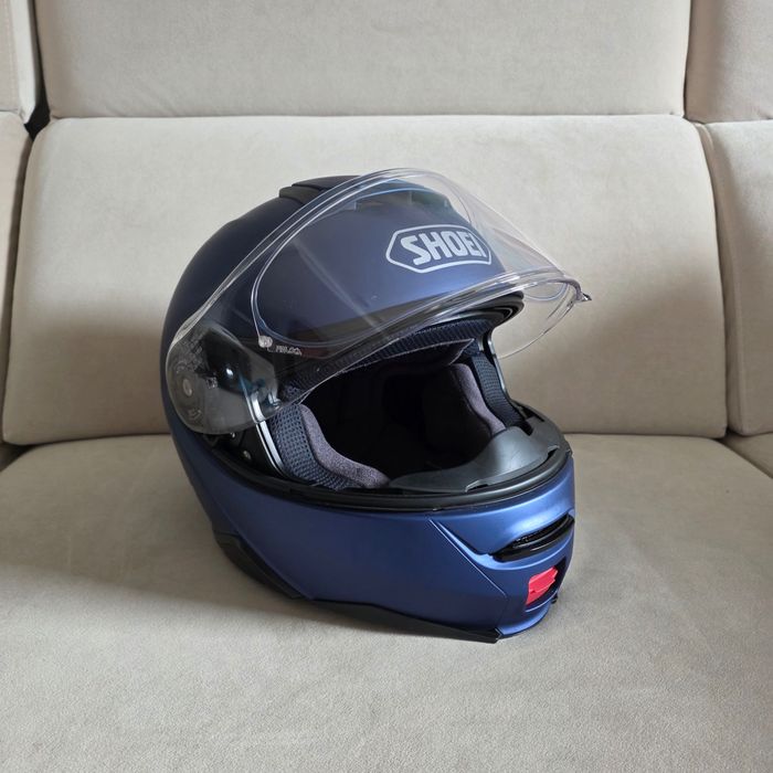 Kask motocyklowy szczękowy Shoei Neotec II rozmiar M zapięcie typu DD - niebieski