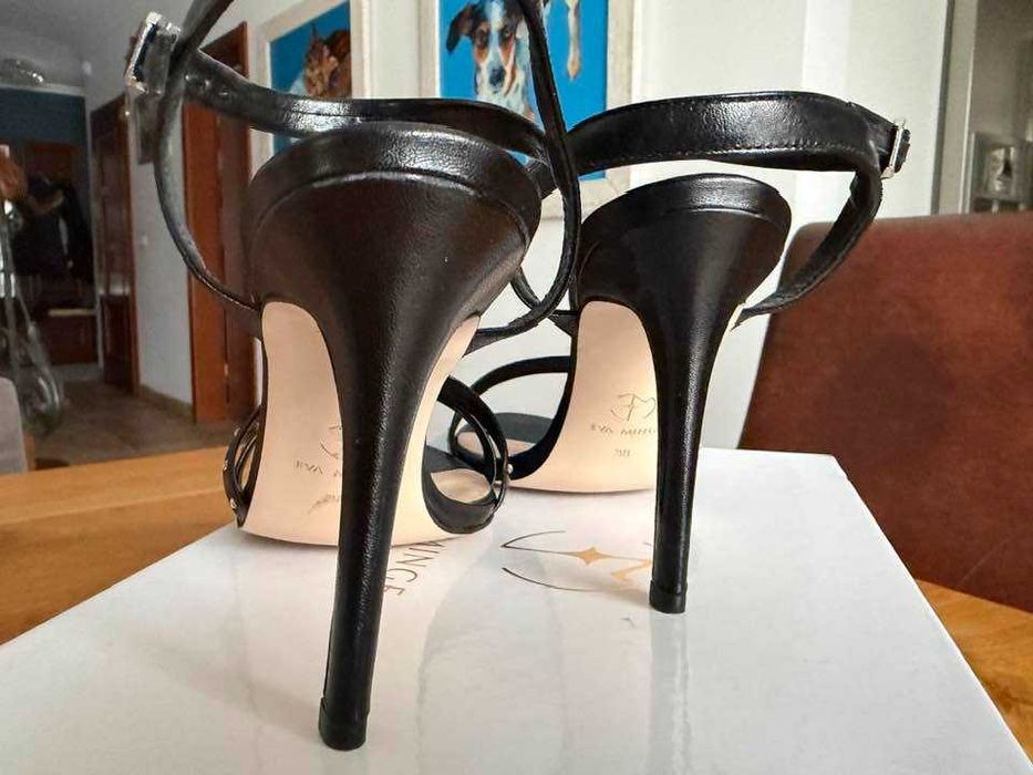 Sandały na obcasie - szpilki Eva Minge rozmiar 38