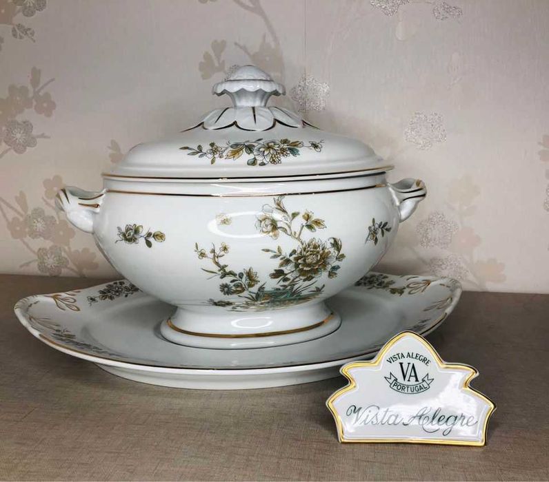 Terrina com Travessa Imari “ Verde “ Vista Alegre