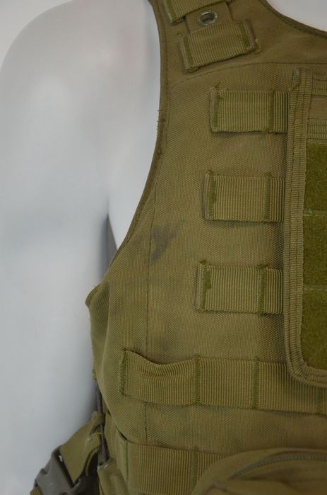 wojskowa kamizelka taktyczna khaki molle