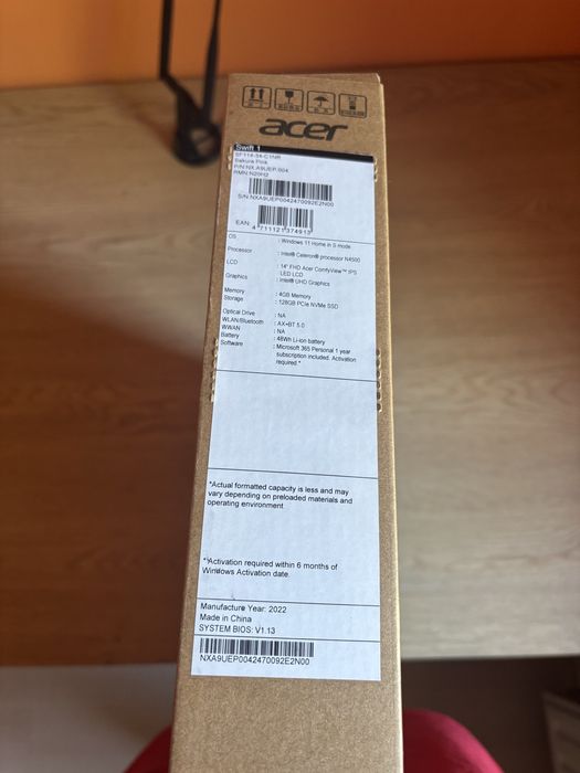 Laptop Acer Swift 1 Różowy