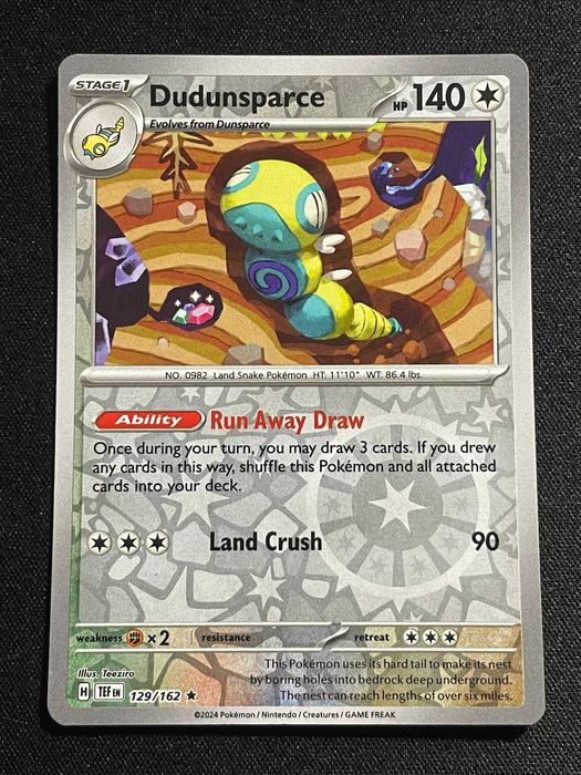 Carta Pokémon Dudunsparce 129/162 Temporal Forces