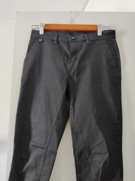 Czarne cygaretki chinosy S eleganckie