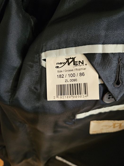Granatowy garnitur męski New Men Style 182/100/86 – bardzo dobry stan