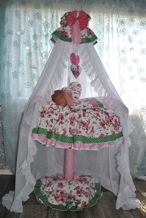 Kosz mojżesza łóżeczko Lalka reborn pościel baldachim wysyłka.