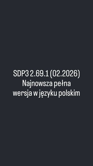 Nowa SDP3 2.69.1 2026 pełna wersja w języku polskim