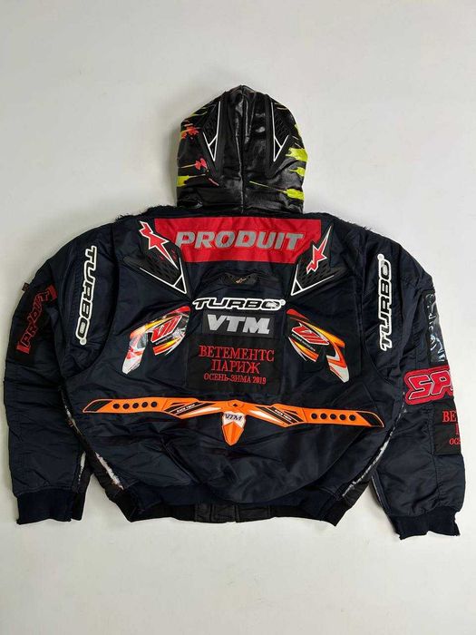 Vetements Black Navy Alpha Industries Racing Bomber бомбер куртка S M