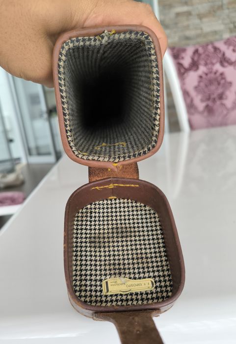 Estojo rígido para espingarda em couro/pele