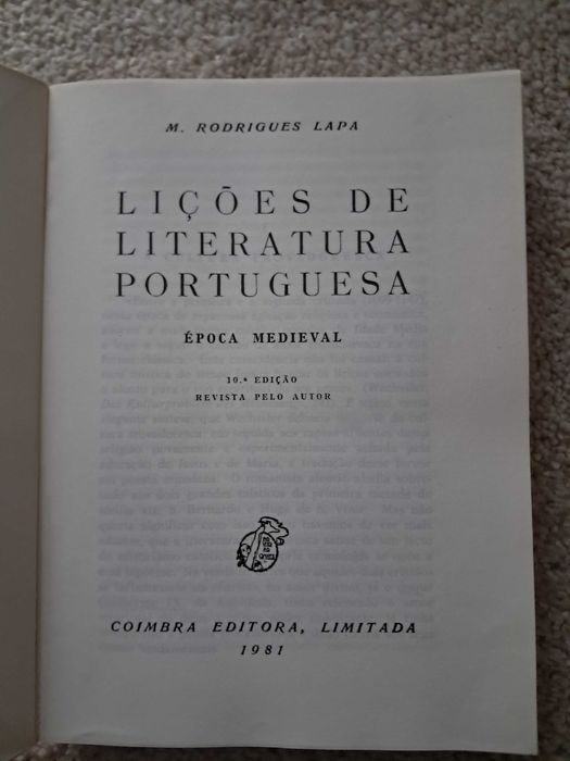 Lições de Literatura Portuguesa