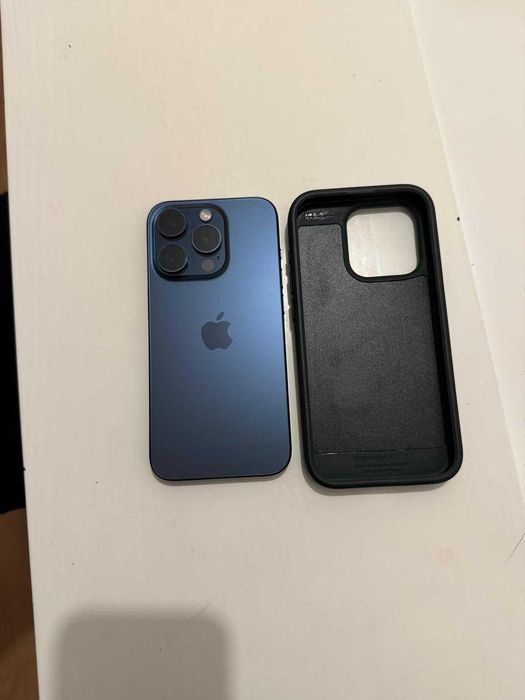 iPhone 15 Pro 128 GB, Blue Color, Purchased from iStore (Apple) + Case64586086731522121