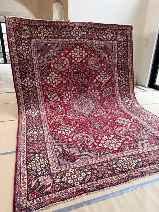 Nowy Dywan Wełniany Kaszmirowy Perski Iran Keshan 400x290 galeria22tyś