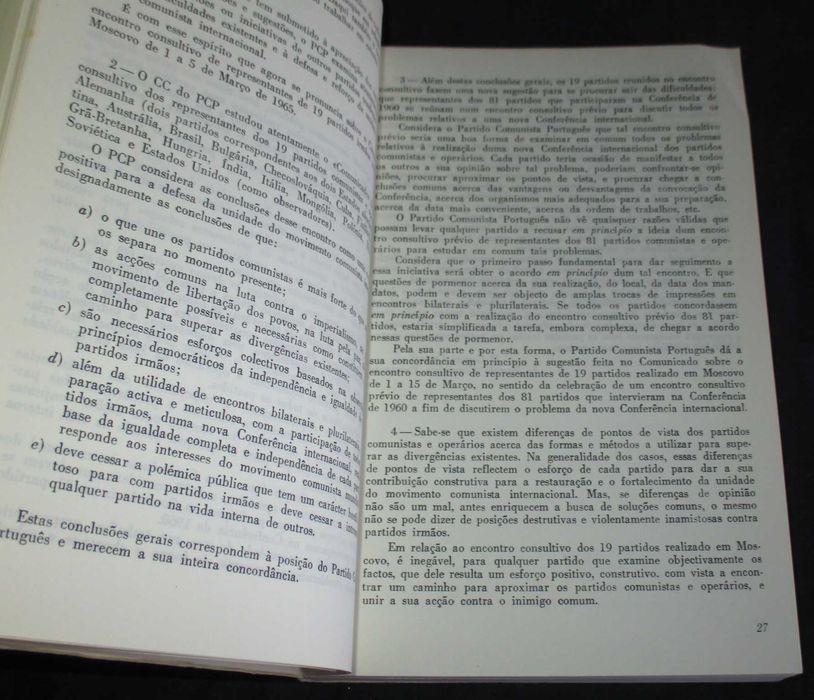 Livro Documentos do Comité Central do P.C.P. 1965-74