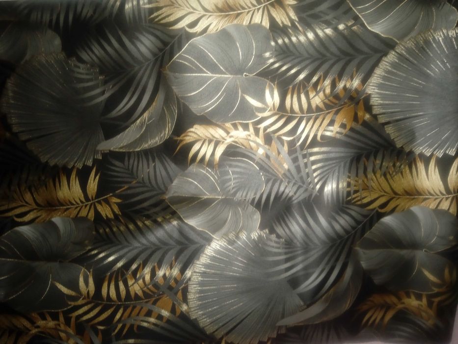 4 rolos papel de parede floral e madeira (novos)