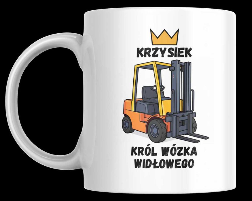 Kubek, prezent dla fana, operatora maszyn budowlanych - wózek widłowy