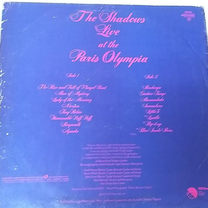 Vinil The Shadows Live.