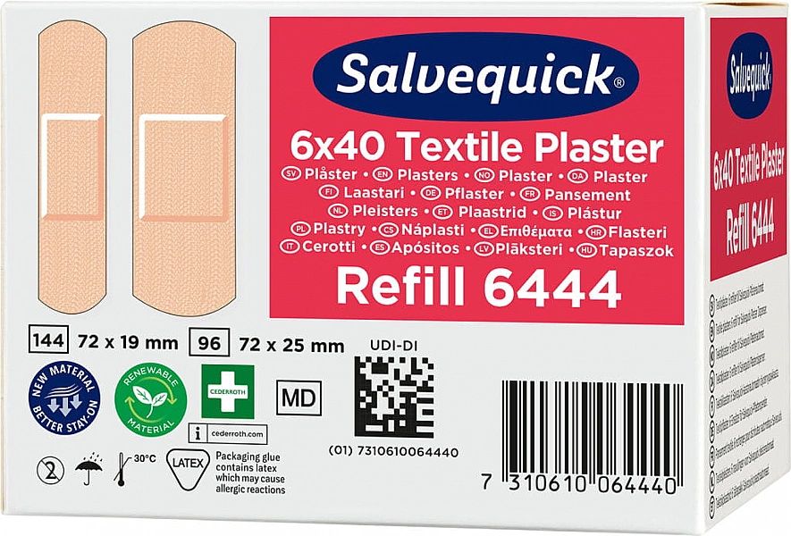 Plastry tekstylne Cederroth Salvequick, 40 szt.