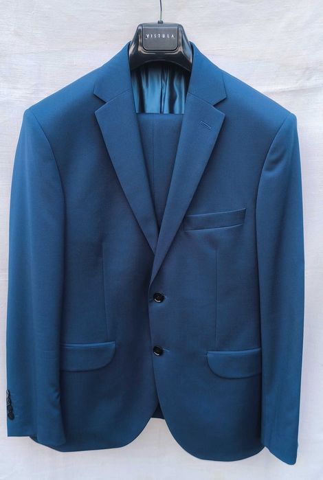 Elegancki garnitur męski Vistula – granatowy, Super Slim