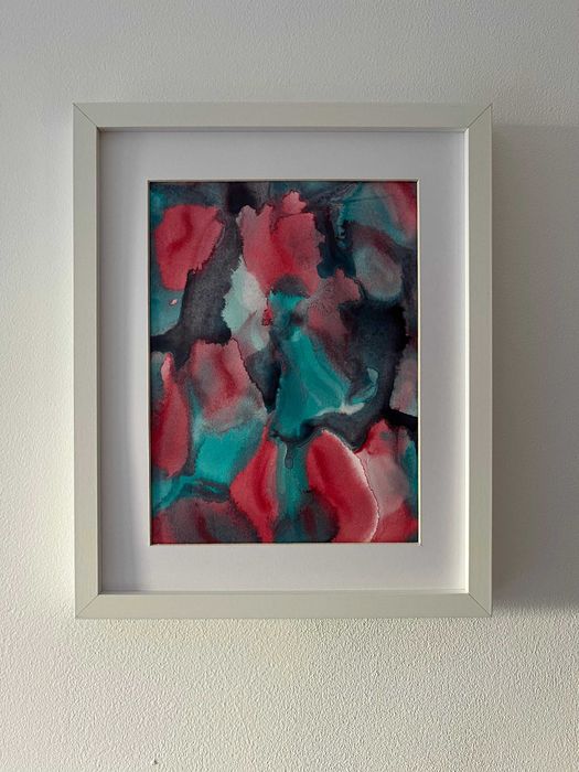 Pintura abstrata em acrílico