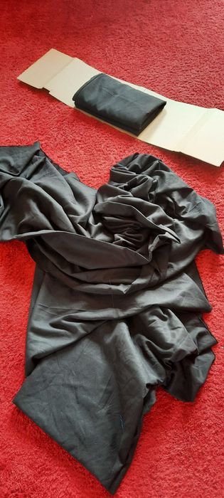 Welur czarny, materiał obiciowy .Nowy,miekki