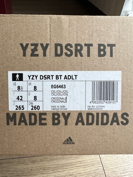 Adidas Yeezy Desert Boot Oil sneakersy wysokie brązowe 42