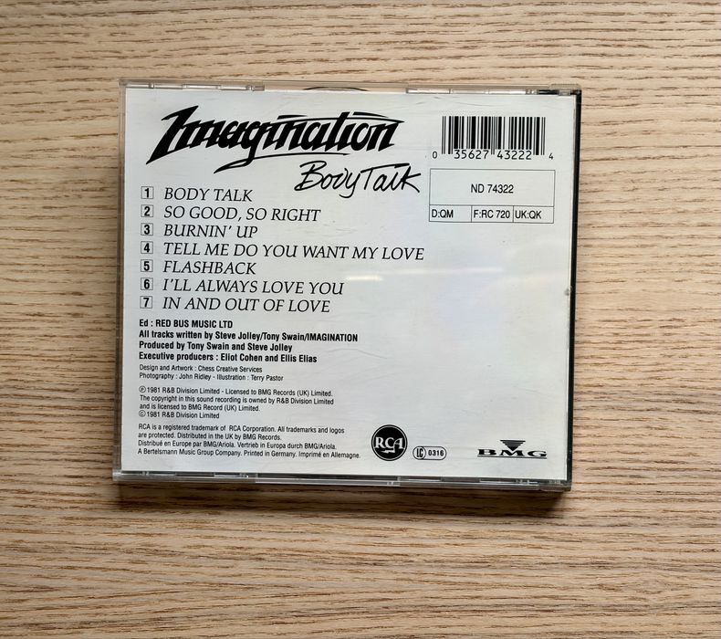 Imagination – Body Talk – CD 1990 – RCA ND 74322