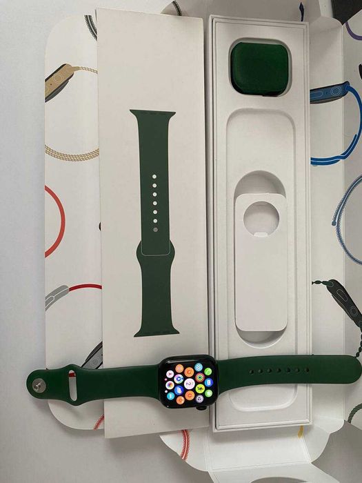 Apple Watch Series 7 Green 41mm - добрий стан, батарея 80%